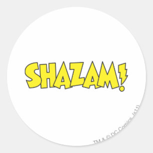 Shazam Logo Gelb Runder Aufkleber