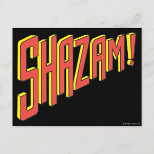 Shazam-Logo Rot/Gelb Postkarte