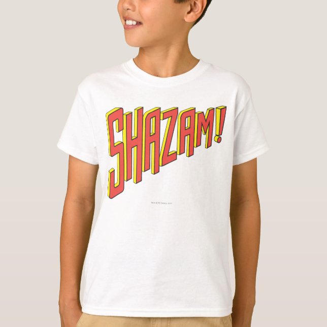Shazam-Logo rot/gelb T-Shirt (Vorderseite)