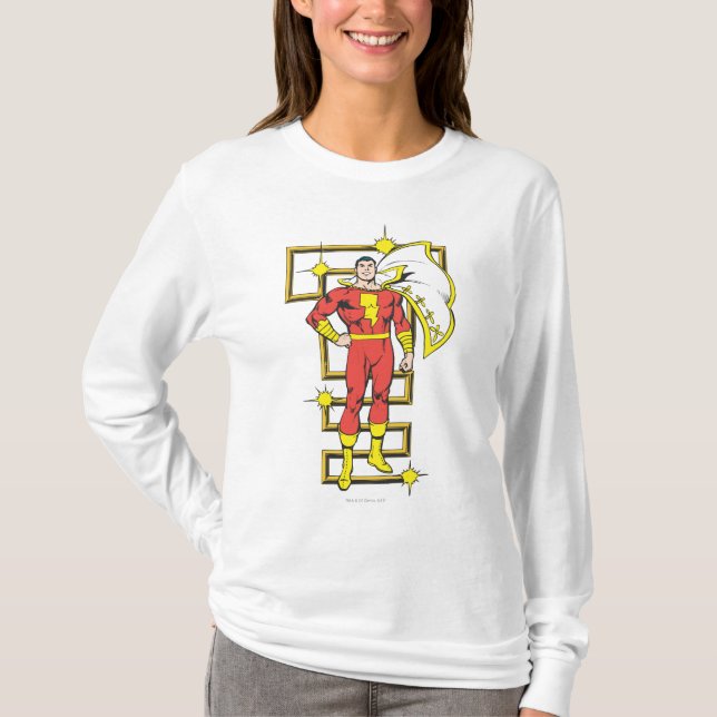 SHAZAM-Posen T-Shirt (Vorderseite)