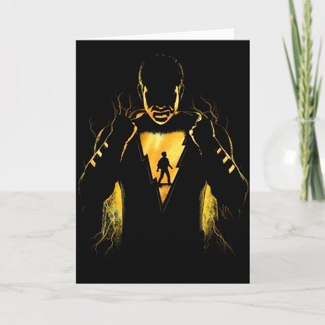 SHAZAM! | Shazam and Billy Lightning Silhouette Karte (Vorderseite)