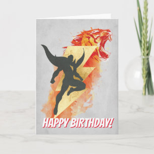 SHAZAM!   Shazam Tiger & Lightning Graphic Karte