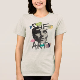 She Art Painting Tee – Vintage Weibliche Feine Kun