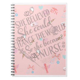 She Believed She Could -- RN Pastel Notebook Notizblock
