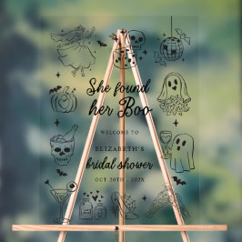 She Found Her Boo Bridal Shower Welcome Sign Acrylschild
