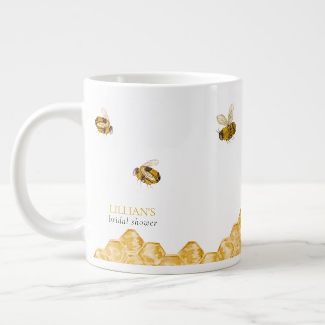 She Found Her Honey Bee Bridal Shower Favor Jumbo-Tasse (Links)