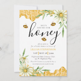 She Found Her Honey Bee Themed Daisy Bridal Shower Einladung