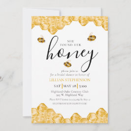 She Found Her Honey Bee Themed Daisy Bridal Shower Einladung