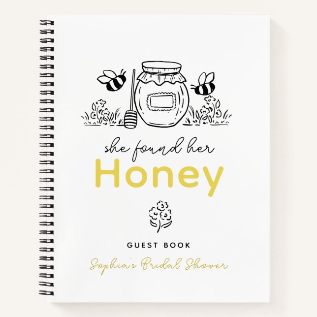 She found her Honey Hand-drawn Bridal Shower Notizbuch (Vorderseite)