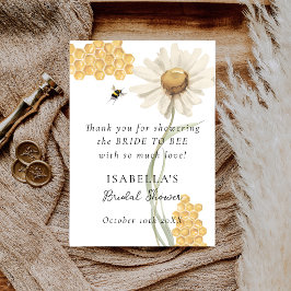 She Found Her Honey Personalized Bridal Shower Dankeskarte