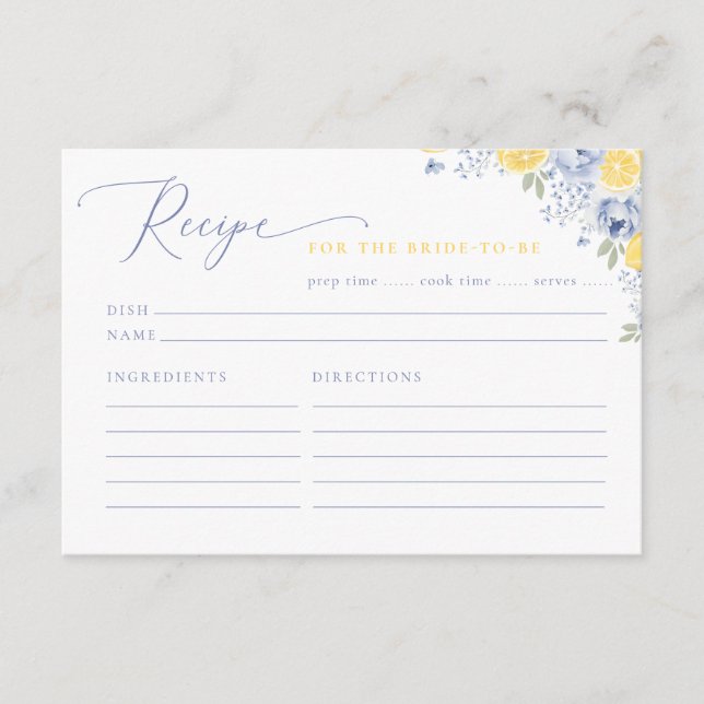 She Found Her Main Squeeze Recipe Card Begleitkarte (Vorderseite)