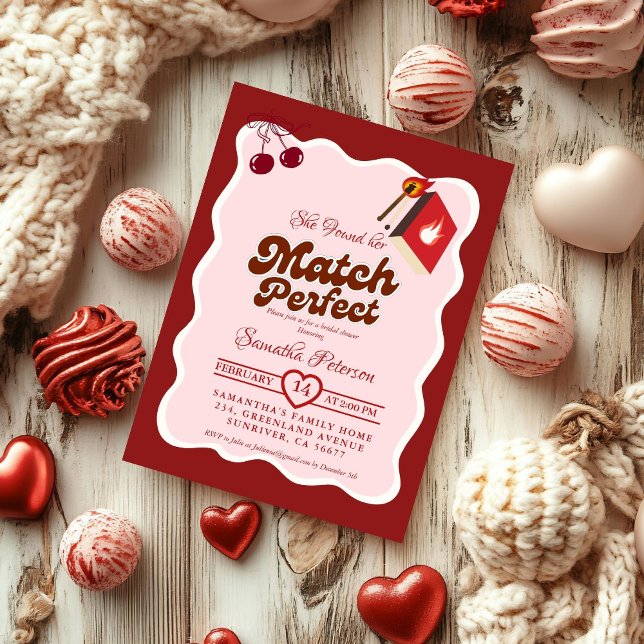 She found her match Bridal Shower Einladung (Von Creator hochgeladen)