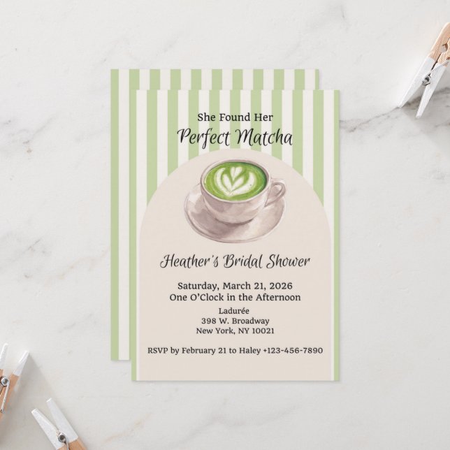 She Found Her Perfect Match Invitation Einladung (Vorderseite/Rückseite Beispiel)