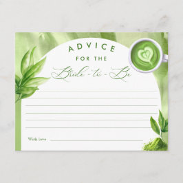 She Found Her Perfect Matcha Bridal Shower Advice Begleitkarte