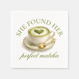 She Found Her Perfect Matcha Bridal Shower  Serviette