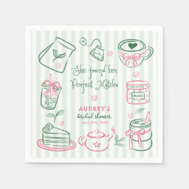 She Found Her Perfect Matcha Green Bridal Shower N Serviette