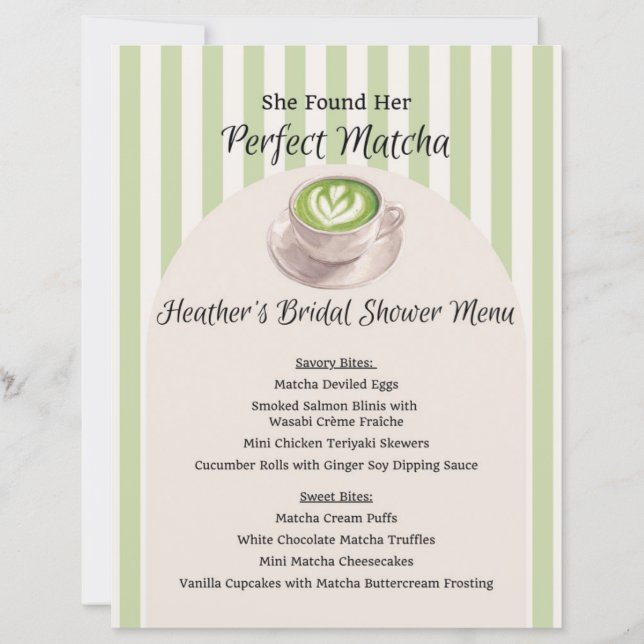 She Found Her Perfect Matcha Menu (Vorderseite)