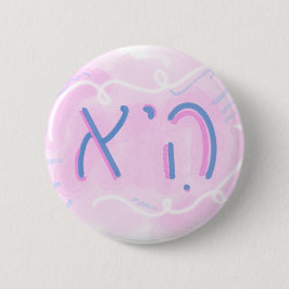 "She" Hebrew Pronoun Trans Colors Button