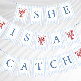 She Is A Catch Coastal Hamptons Bachelorette Wimpelkette