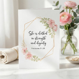 She Is Clothed in Strength & Dignity Encouragement Karte