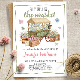 She Is Fresh Off The Market Bridal Shower Einladung