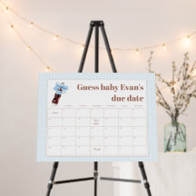 She Is Ready to Pop Blue Soda Due Date Calendar