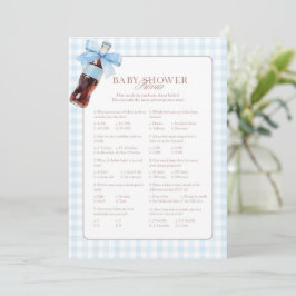 She Is Ready to Pop Blue Trivia Game Card Hinweiskarte