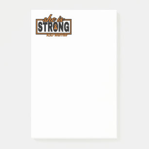 SHE IS STRONG... POST-IT KLEBEZETTEL