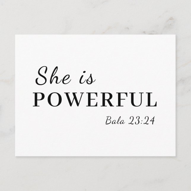 She is Strong Proverbs 31:25 Design Postkarte (Vorderseite)