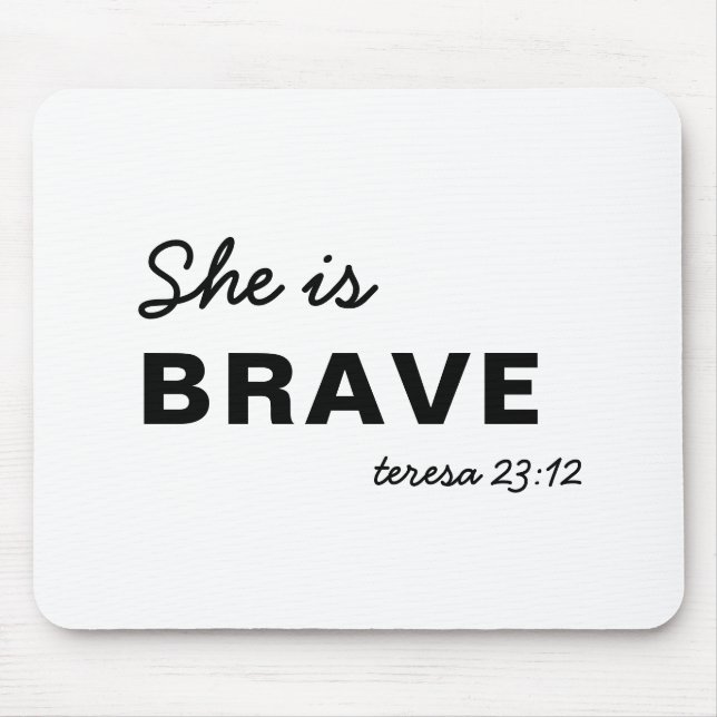 She Is Strong Proverbs Christian Faith Scrip Mousepad (Vorne)