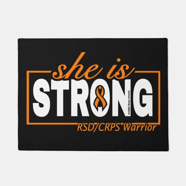 SHE IS STRONG...RSD/CRPS FUßMATTE (Vorderseite)