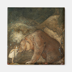 "She Kissing the Bären" von John Bauer Magnet