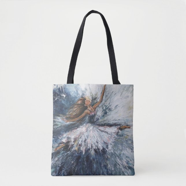 "She Leaps" Art Tote Bag (Vorderseite)