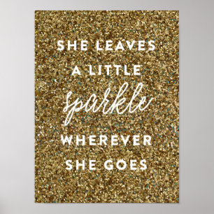 She Leaves a Little Sparkle - Premiumd Canvas Poster