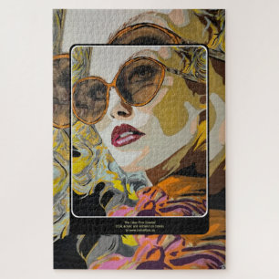 'She Likes Pina Coladas' Gemälde auf einem Puzzle