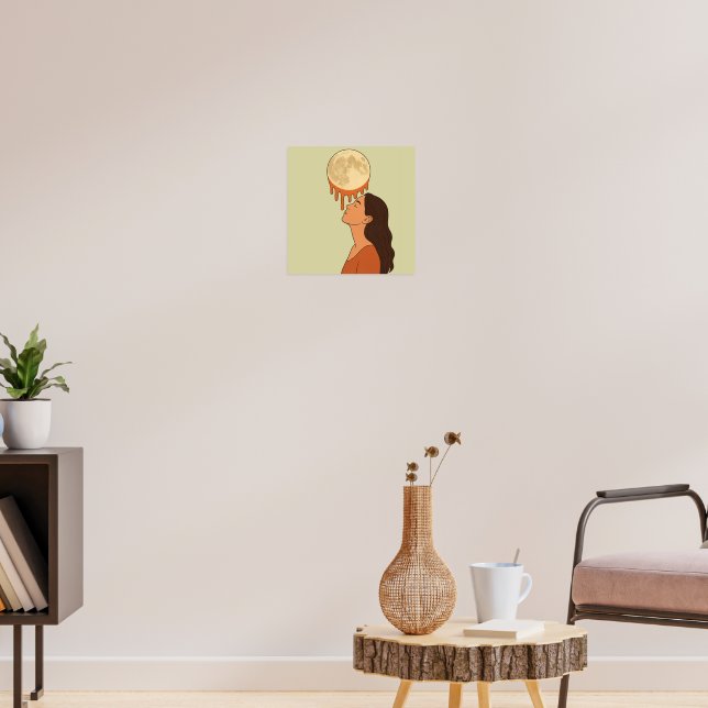 She Looked at the Moon Until It Melted Poster (Wohnzimmer 3)