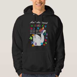 She Loved A Little Very Much Elephant Autism Aware Hoodie