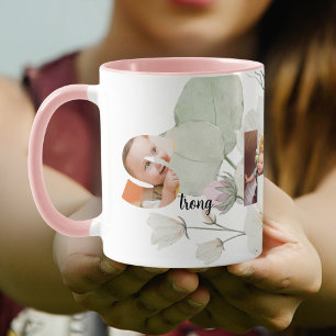 SHE Mother's Day Wildblumen Aquarell Foto Tasse