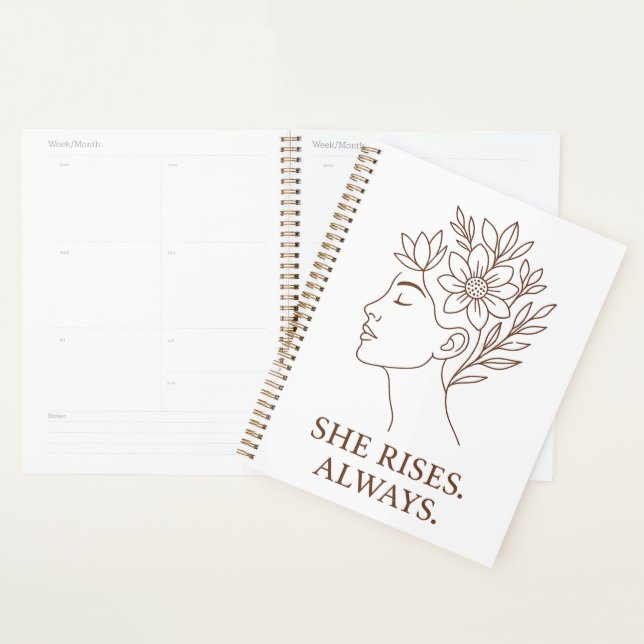 She Rises. Always — Minimalist Empowerment Design Planer (Anzeige)