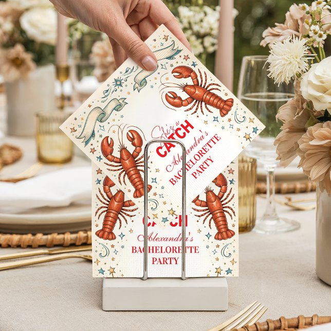 She’s a Catch Nautical Bachelorette Serviette (Von Creator hochgeladen)