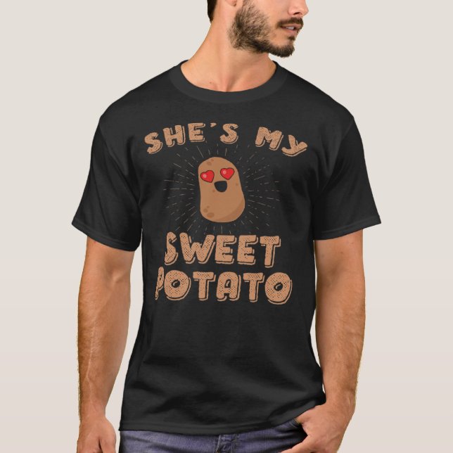 She s My Sweet Potato I Yam thanksgiving couples s T-Shirt (Vorderseite)