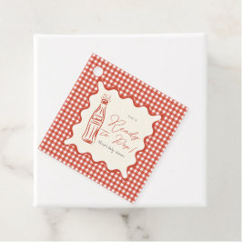 She’s ready to pop baby shower geschenkanhänger