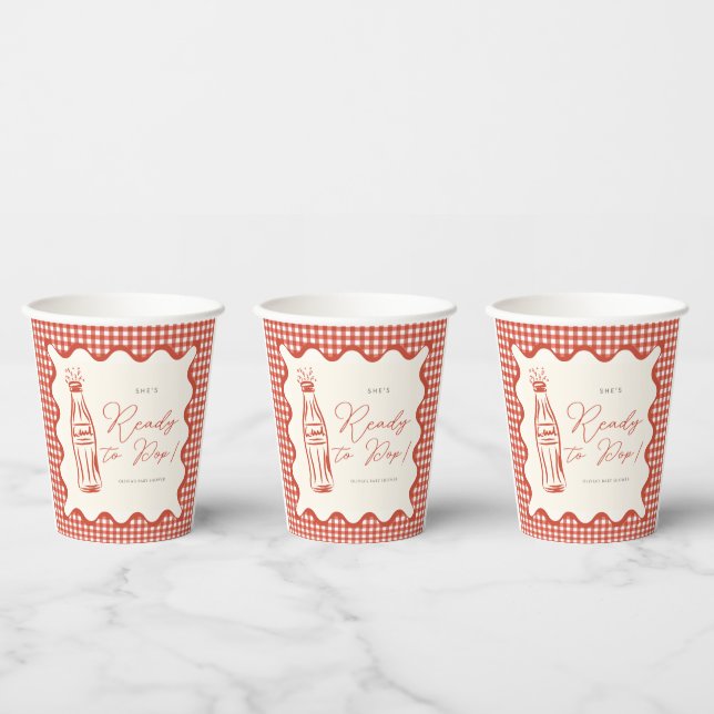 She’s ready to pop baby shower pappbecher (Multi)