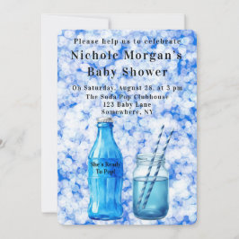 She’s Ready To Pop Boy Baby Shower Einladung