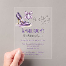 She’s Still Got It Purple High Heel Birthday Party