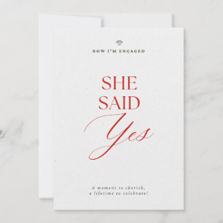 She Said Yes Engagement Party Invitation Einladung