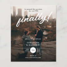 She Said Yes Finally Photo Engagement Party Invite