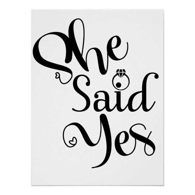 She Said Yes Poster (Vorderseite)