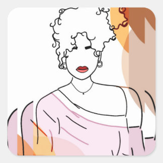 she -sobreposição quadratischer aufkleber