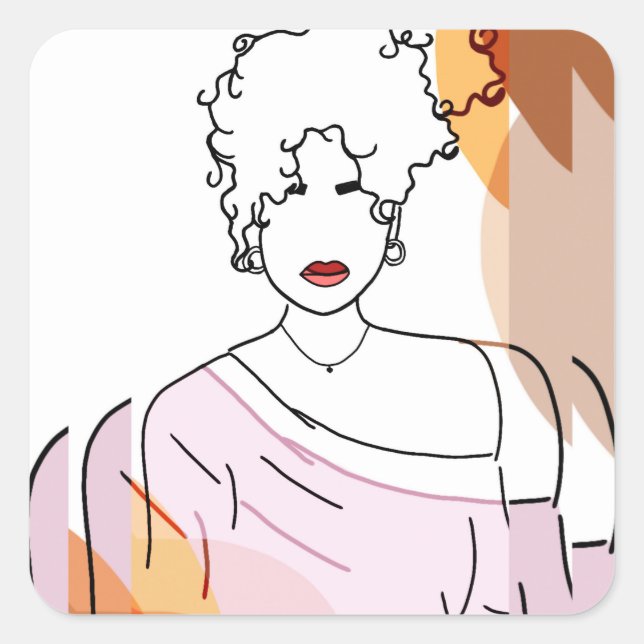 she -sobreposição quadratischer aufkleber (Vorderseite)